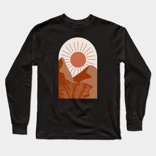 Red Desert Terrazzo Texture Long Sleeve T-Shirt